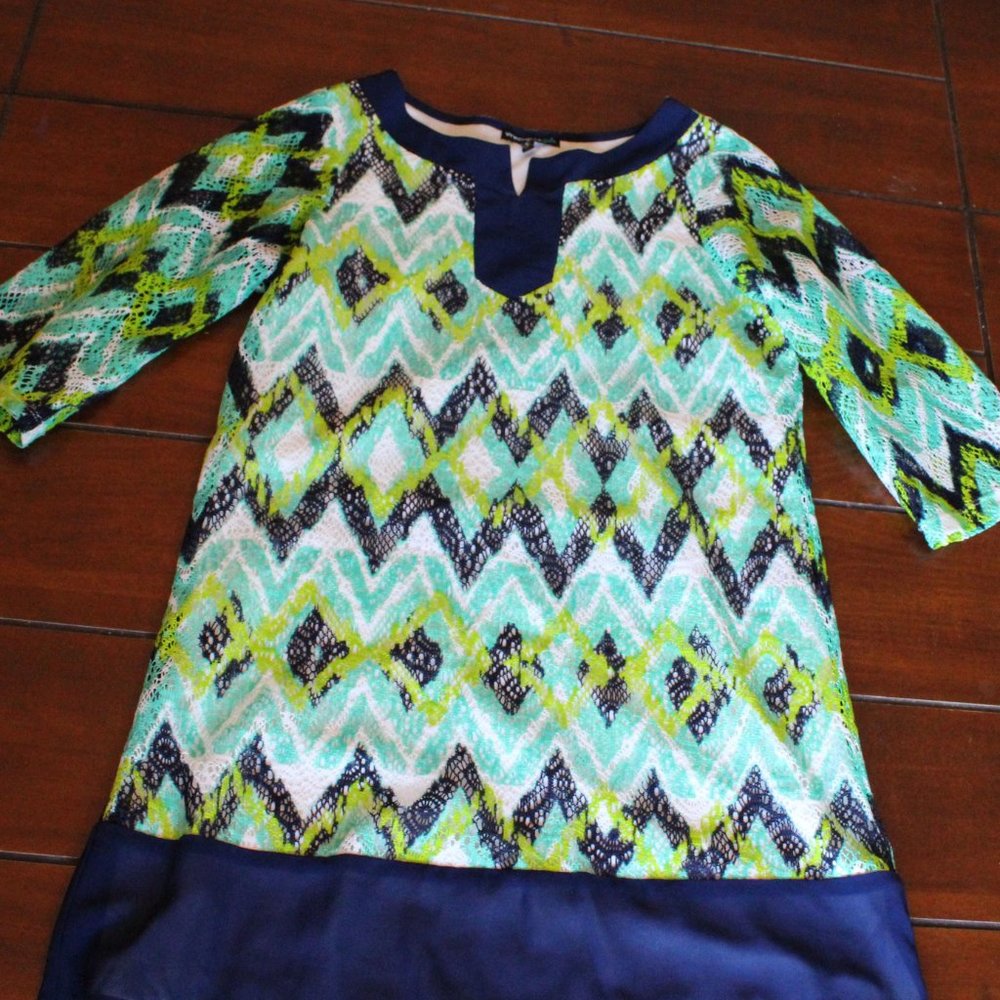♥️🎅🏝My Michelle Girls Dress Multi Color Chevron